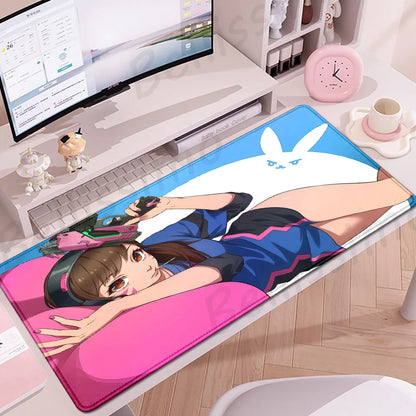 Gaming Accessories Overwatch D.Va Mouse Pad Large Keyboard Mousepad PC Cabinet Deskmat XXL Extended Mats Gamer Mousepad