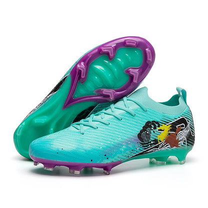 New Men's Soccer Shoes FG Non-Slip Long Spikes Football Boots Soccer Cleats Training Shoes Match Ultralight Outdoor Drop Shipping