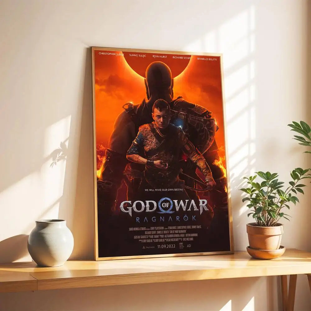 Pop Game God Of War Ragnarok Good Quality Prints And Poster Wall Art For Study Living Room Decor Unique Home Decoration Picture