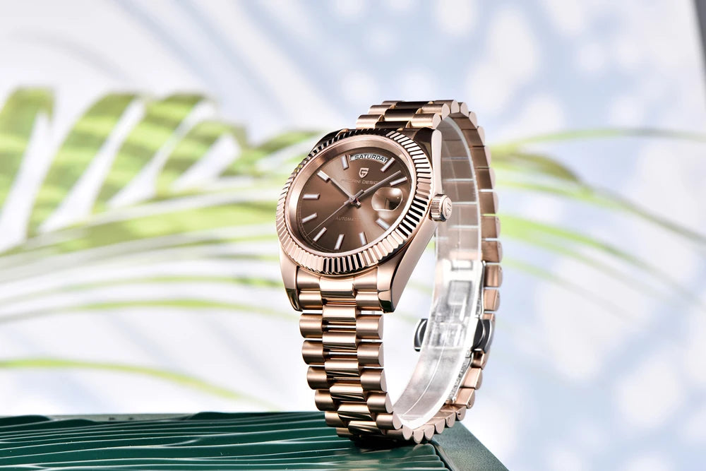 2026 New PAGANI DESIGN Rose Gold Luxury Men's Watches Automatic Mechanical Watch For Man AR Sapphire Waterproof Date Men Clock
