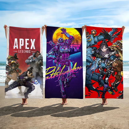 Game Apex Legends Towel Beach Shower Bath Travel Lightweight Skin Friendly for Pool Camping Cruise Summer