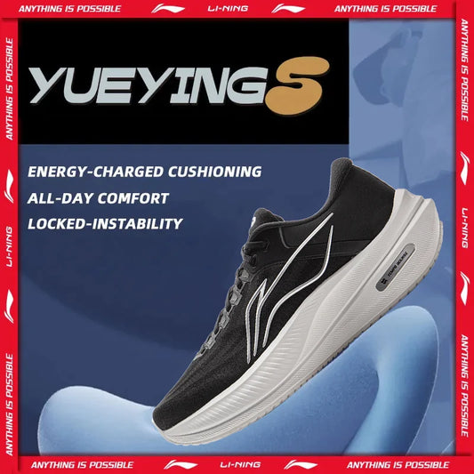 Li-Ning Men's YUEYING 5 Optimized Cushion Running Shoes with Wide Toe Box TEMPO BOUNSE Reflective LiNing Sneaker ARHV015 ARHW003
