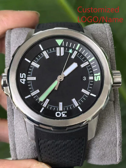 A11 Store Customized Watch  Men Chronograph Watch Aquatimer Watches Multifunctional Stainless Steel Black Blue Rubber