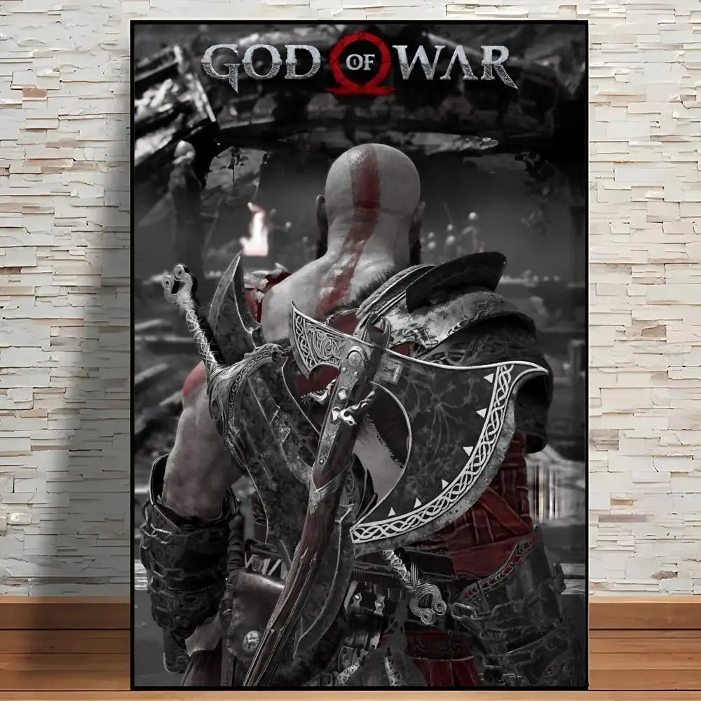 Classic Game G-God Of War Poster Modern Aesthetic Wall Art Print Room Decoration Items for Bedroom Home Decor Gift