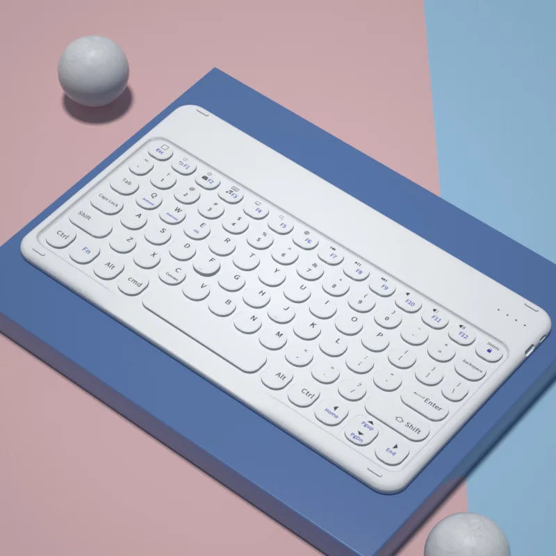 10 in Wireless Keyboard For Apple Xiaomi Huawei Samsung Bluetooth Mouse For iOS Android Windows System Round Keycaps Big Battery