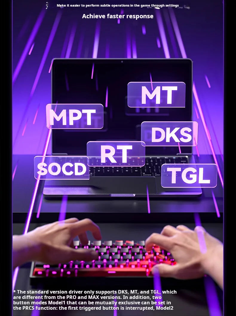 Teclado AULA WIN 68 HE con ejes magnéticos RT, teclado mecánico gaming con cable, tasa de sondeo 8K, teclas totalmente intercambiables en caliente