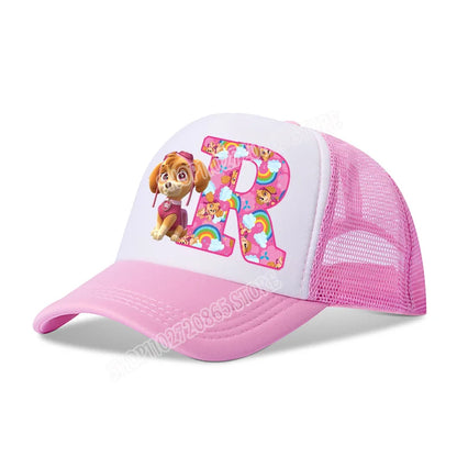 Paw Patrols Baseball Cap Skye Cartoon Anime A-Z Letters Printed Girls Headwear Summer Athleisure Adjustable Fashion Hats Gift