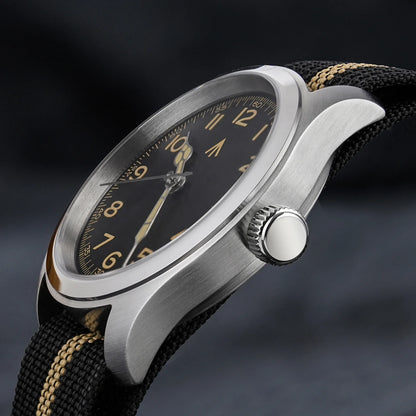 Militado ML08 V2 Vintage Quartz Watch Military VH31 Movement  Double Sapphire Crystal C3 BGW-9 Luminous Waterproof 38mm Watch