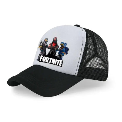 Fortnite Baseball Cap Cartoon Game Printed Hat Kids Summer Breathable Mesh Hat Adjustable Peaked Cap Children’s Birthday Gift