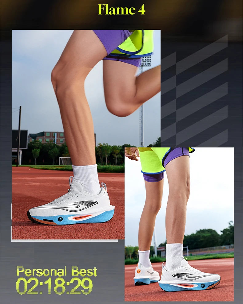 Carbon plate men's and women's anti-slip running shoes, professional marathon sports breathable mesh CHUNTA sports shoes