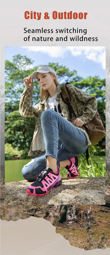 Women’s Waterproof Hiking Shoes Outdoor Sports Shoes Women’s Walking Travel Sports Shoes Bicycle Sports Shoes Running Sports Shoes