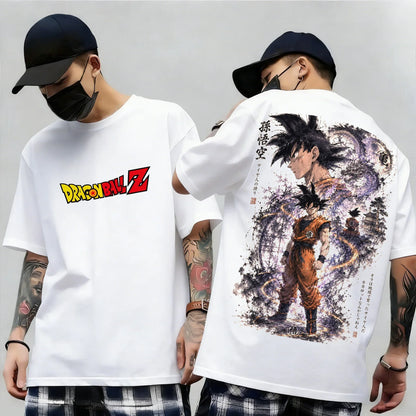 Dragon Ball Z Print Short Sleeve Cotton T-Shirt Son Goku Vegeta Men Women Clothes Harajuku Y2k Tee Vintage Summer Streetwear