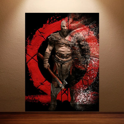 Kratos Poster God of War Game Poster Classic Video Games Poster Canvas Wall Painting Game Room Wall Decor Room Wall Ar