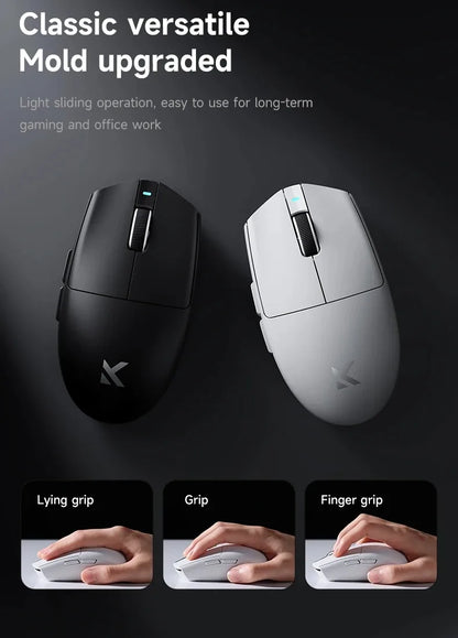 Rato sem fios eSports MCHOSE G3 V2 Pro leve, três modos, Bluetooth, PAW3395 de alto desempenho, 800mAh, gaming e escritório, 59g