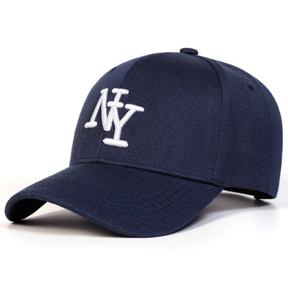 Men's NY Embroidered Baseball Cap Adjustable Outdoor Casual Cap Suitable for Spring Autumn Outings Travel Beach Parties