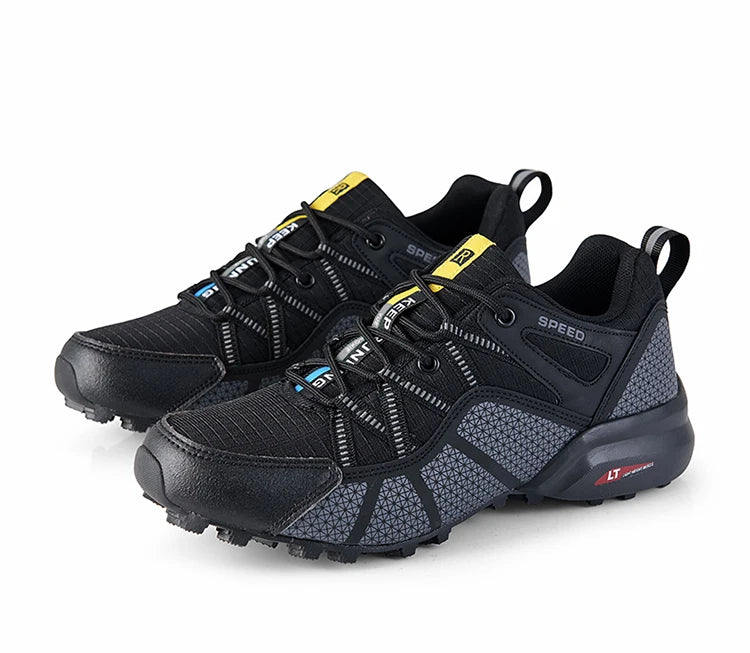 Sapatos de Caminhada para Homem Todo-o-Terreno, Calçado Desportivo Outdoor em Malha Respirável, Antiderrapante e Resistente ao Desgaste, Sapatos de Caminhada e Ciclismo Outdoor