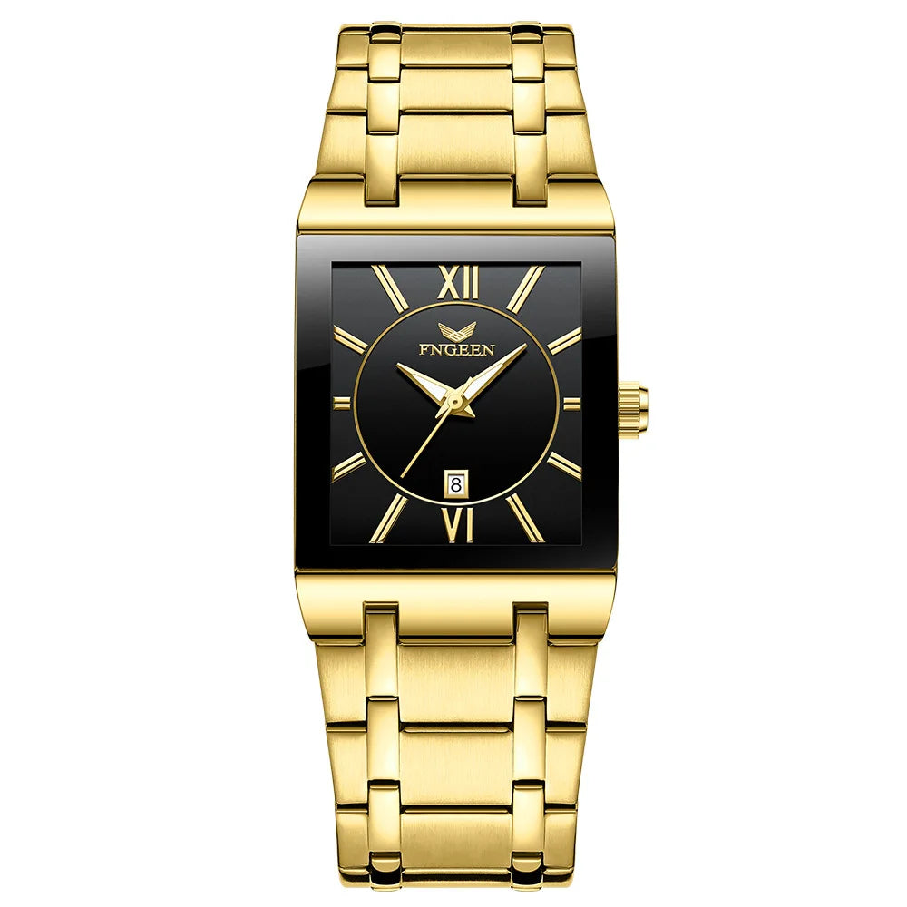 Reloj de pulsera de lujo BINBOND con mecanismo de cuarzo de alta precisión para hombre, luminiscente, resistente al agua, con fecha automática, fabricado en acero inoxidable duradero y de estilo informal.