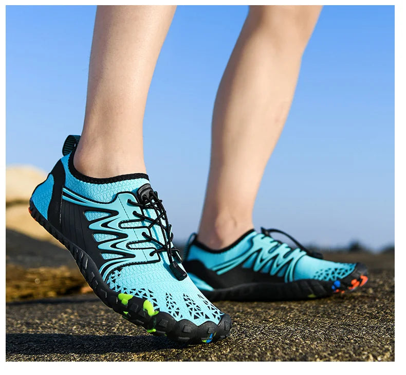 Zapatos acuáticos unisex de secado rápido con drenaje para vadeo, playa, deportes acuáticos, natación, yoga, buceo, surf y uso barefoot