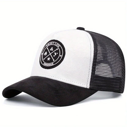 Summer Mesh Baseball Cap Women Men ENJOY LIFE Letter Patch Snapback Hat Casual Breathable Unisex Street Hip Hop Trucker Caps