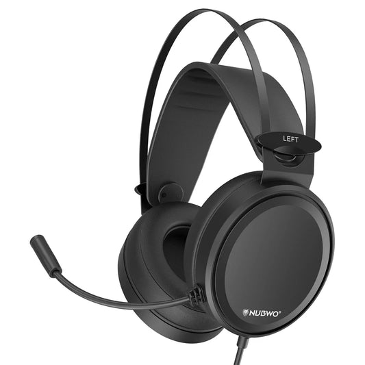 Casques de jeu NUBWO, casques de jeu filaires stéréo avec micro à suppression du bruit, casques de jeu sur les oreilles pour PS4/PS5/Xbox One