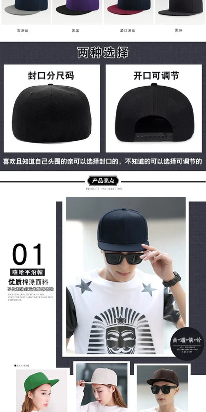 Big Bone Man Cappellini da baseball taglie forti per adulti con visiera piatta, cappellini hip hop aderenti per uomo e donna, cappellini grandi, cappellini snapback, taglie da 6 3/4 a 8