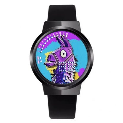 Relógio Fortnite kawaii personalizado com luz noturna LED tátil, estilo cartoon e fashion, relógio eletrónico para estudantes, presente para amigos