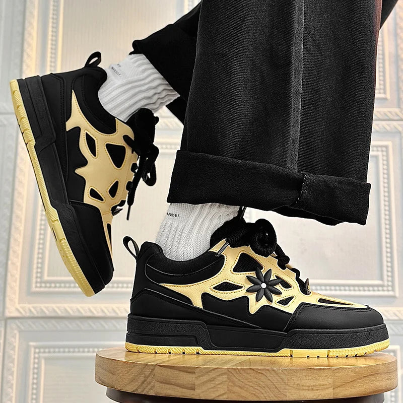 Fashion Men's Shoes Trend Street Skateboard Shoes Man Luxury Brand Training Sneakers Mesh Breathable Casual Shoes Men's Tennis Shoes