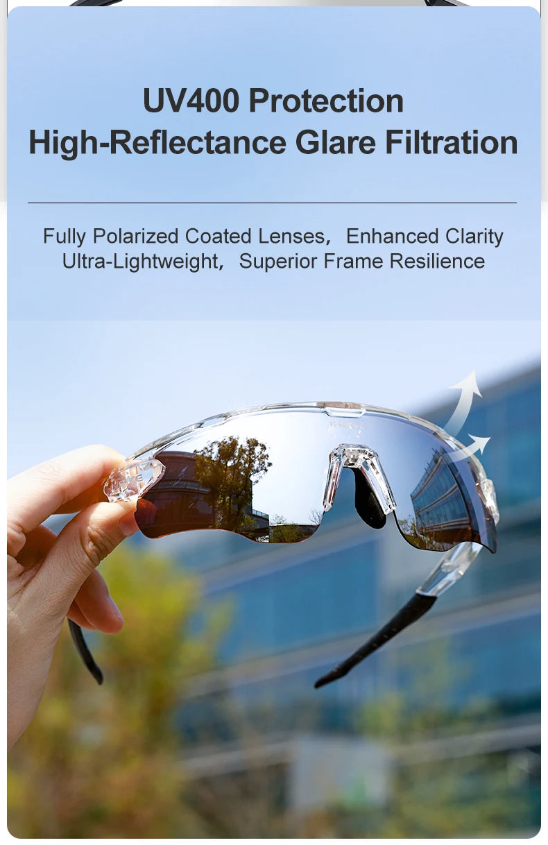 INBIKE 2025 MTB Cycling Sunglasses Polarized UV Protection for Road Biking Mountain Bike Running Hiking Outdoor Sports Glasses