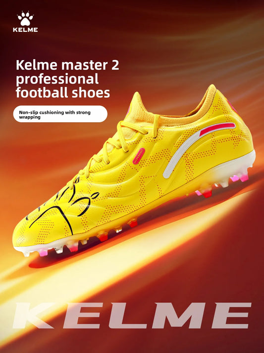 Kelme High-end Football Shoes Short Nail Anti Slip Football Boots Artificial Grass Cushioning Training Mg Football Shoes