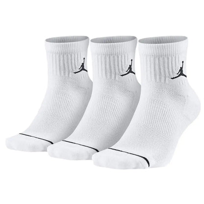 Chaussettes de sport Nike Air Jordan pour homme et femme, montant jusqu'aux genoux, lot de 3, chaussettes de basket-ball confortables et respirantes SX5544-017