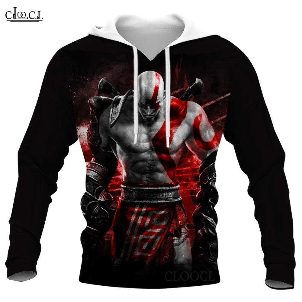 CLOOCL Fashion Game Kratos God of War 3D Full Printed Autumn Men Hoodie Unisex Long Sleeve Hooded Sweatshirt Harajuku Tracksuits