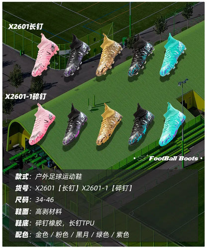 Men Professional Football Shoes Society Cleats Soccer Shoes Original Indoor Football Field Boots Grass Training TF/FG Sneakers
