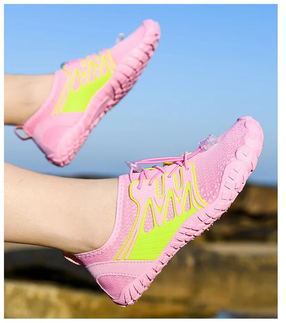 Zapatos acuáticos unisex de secado rápido con drenaje para vadeo, playa, deportes acuáticos, natación, yoga, buceo, surf y uso barefoot