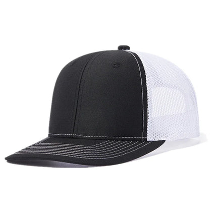 Unisex-Kappe mit leicht gebogener Krempe im Trucker-Stil – Freizeit- und Outdoor-Kappe für Damen und Herren, atmungsaktiv, für den Sommer