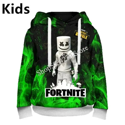 Fortnite Boys Cool Heroes Cosplay Hoodie Cartoon Sweatshirt Kid Clothes Spring Autumn Baby Coat Children Hooded Jacket