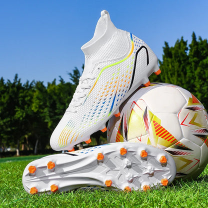 Men Outdoor Football Boots FG/TF Professional Training Soccer Shoes Cleats Turf Futsal Match Grass Unisex Non-slip Breathable