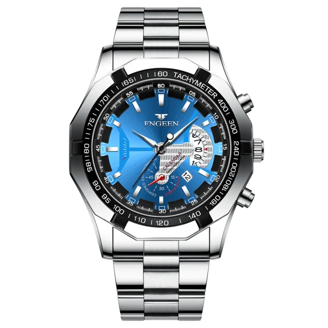 Montre-bracelet pour homme, style militaire, décontracté ou sportif, à quartz, de marque prestigieuse, en acier intégral, étanche