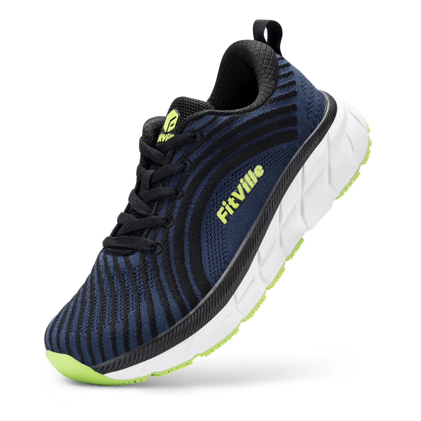 FitVille wide toe box shoes for men, cushioned, extra wide width, non-slip, wide lightweight breathable running shoes