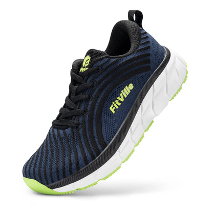 FitVille wide toe box shoes for men, cushioned, extra wide width, non-slip, wide lightweight breathable running shoes