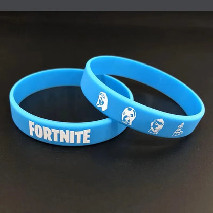Pulseira Fortnite de Fitness em Silicone de Borracha, Vermelha e Preta, Sem Inscrição, 1 Peça, Presente para Homem, Mulher e Criança, Venda por Grosso