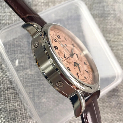Reloj automático para hombre con multifunción de fecha, día, mes y año, reloj mecánico masculino 316L, caja pulida, indicador día/noche, 42mm