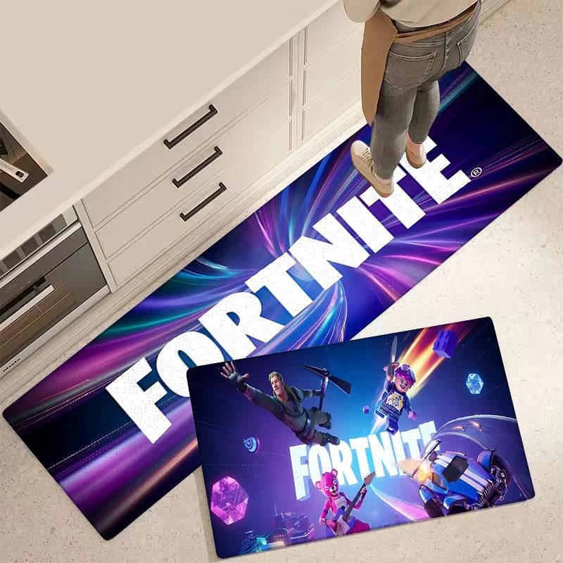 Tapete de Entrada Fortnite para Porta Principal, Antiderrapante, Tapete de Cozinha, Sala de Estar, Varanda e Casa de Banho, Tapete de Chão / Carpete