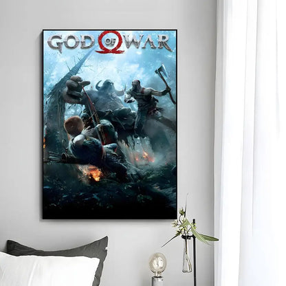 God Of War Poster Wall Art Print Decorative Mural Home Decor Gift Unframed