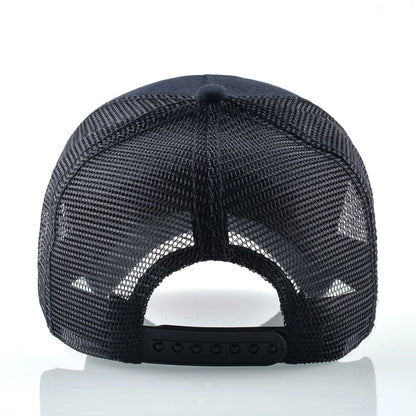 Modebaseballkasket med broderet ulve-patch, snapback, hiphop-trucker-kasket, til mænd og kvinder, udendørs, åndbar kasket med skygge
