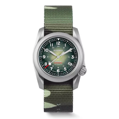 BODERRY Men Automatic Watch 40MM Titanium Pilot Sport Mechanical Wristwatch 100m Waterproof Sapphire C3 Luminous NH35