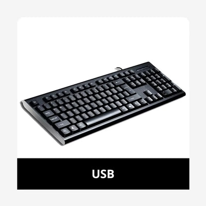 Tastiera singola Q9 USB con porta quadrata per ufficio e casa, PS2 con porta rotonda, cablata per computer desktop