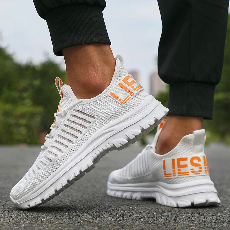 Non-Slip Men's Summer Sneakers Comfortable Breathable Couple Running Shoes Women Tennis Sports Shoe White Walking Man Sneakers