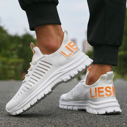 Non-Slip Men's Summer Sneakers Comfortable Breathable Couple Running Shoes Women Tennis Sports Shoe White Walking Man Sneakers