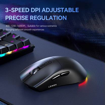 X3 Wireless Bluetooth Mouse 2.4G Dual-Mode Connection, DPI Adjustable, Lightweight Gaming Mouse, RGB Light, 300mAh Battery Capacity