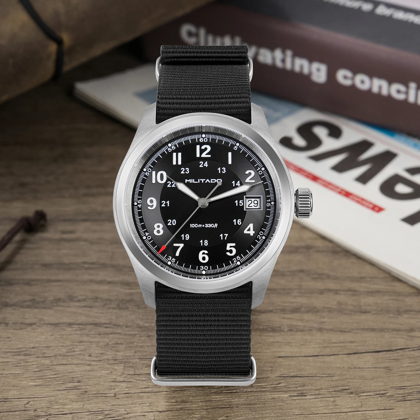 Militado ML08 Quartz Watch Ronda 515/VH31 Movement Domed Sapphire Wristwatch BGW9 Luminous 10Bar Waterproof 38mm Vintage Watches
